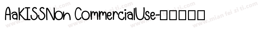 AaKISSNon CommercialUse字体转换